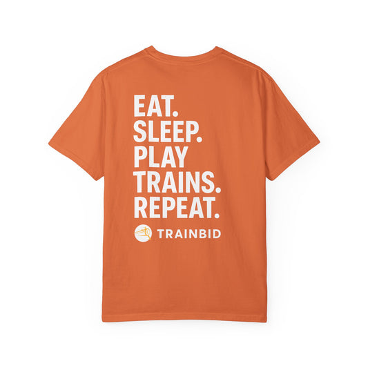 Eat Sleep Play Trains Repeat - Train Lover T-Shirt