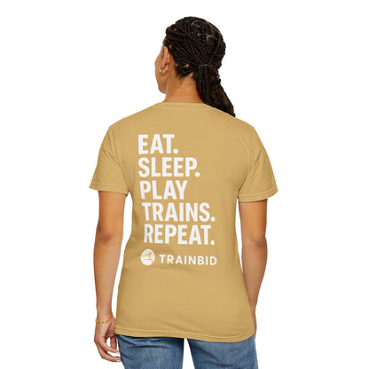 Eat Sleep Play Trains Repeat - Train Lover T-Shirt