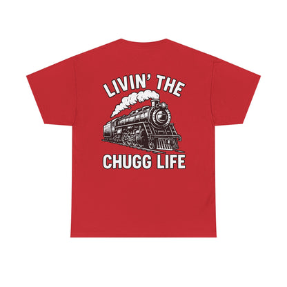 Choo Choo Train Lover Tee - Livin' the Chugg Life Shirt for Rail Fans, Vintage Train Sweatshirt, Gift for Father's Day, Casual [...]
