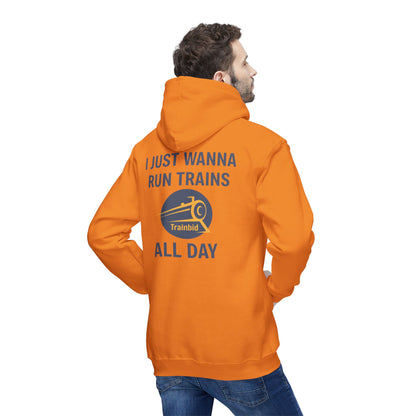 Run Trains All Day Train Enthusiast Unisex Hoodie, Perfect Gift for Train Lovers, Cozy Sweatshirt for All Occasions, Made in US, Buy More Trains [...]