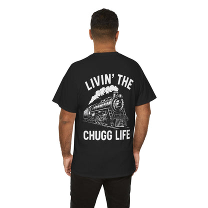 Choo Choo Train Lover Tee - Livin' the Chugg Life Shirt for Rail Fans, Vintage Train Sweatshirt, Gift for Father's Day, Casual [...]