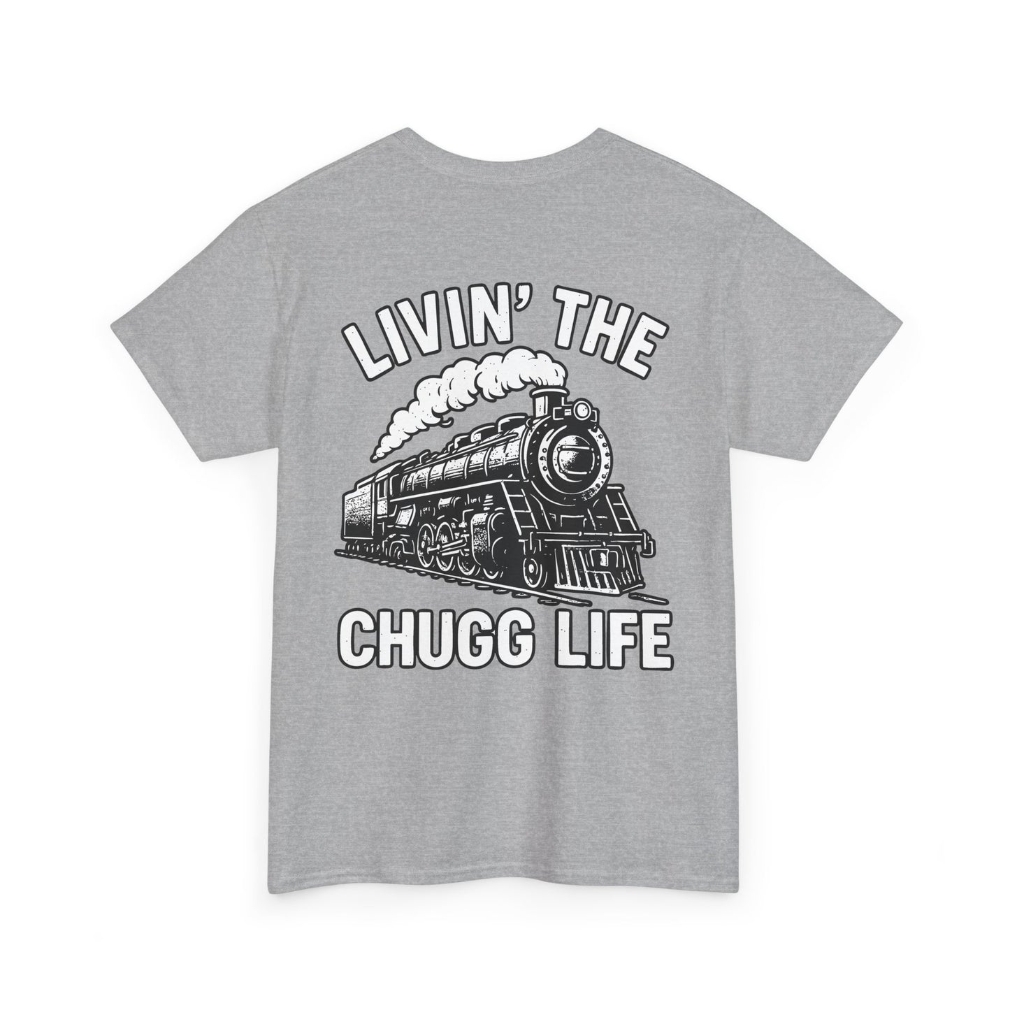 Choo Choo Train Lover Tee - Livin' the Chugg Life Shirt for Rail Fans, Vintage Train Sweatshirt, Gift for Father's Day, Casual [...]