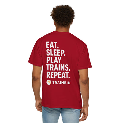 Eat Sleep Play Trains Repeat - Train Lover T-Shirt