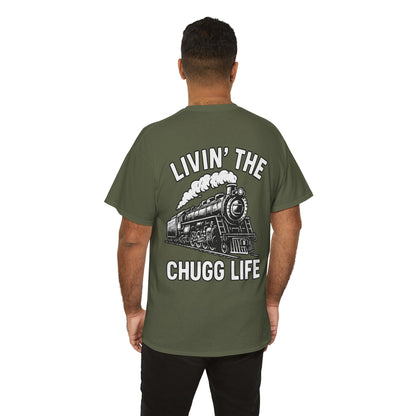 Choo Choo Train Lover Tee - Livin' the Chugg Life Shirt for Rail Fans, Vintage Train Sweatshirt, Gift for Father's Day, Casual [...]