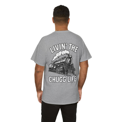 Choo Choo Train Lover Tee - Livin' the Chugg Life Shirt for Rail Fans, Vintage Train Sweatshirt, Gift for Father's Day, Casual [...]
