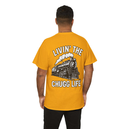 Choo Choo Train Lover Tee - Livin' the Chugg Life Shirt for Rail Fans, Vintage Train Sweatshirt, Gift for Father's Day, Casual [...]