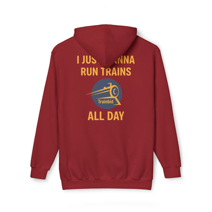 Run Trains All Day Train Enthusiast Unisex Hoodie, Perfect Gift for Train Lovers, Cozy Sweatshirt for All Occasions, Made in US, Buy More Trains [...]