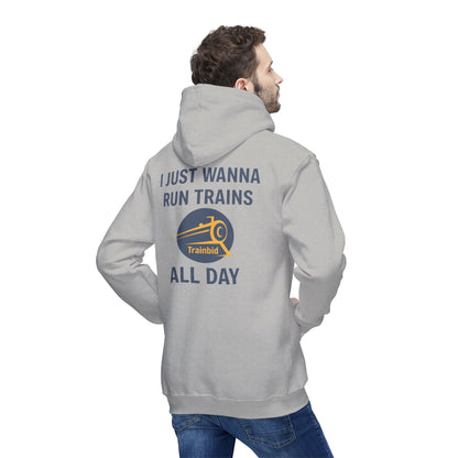 Run Trains All Day Train Enthusiast Unisex Hoodie, Perfect Gift for Train Lovers, Cozy Sweatshirt for All Occasions, Made in US, Buy More Trains [...]