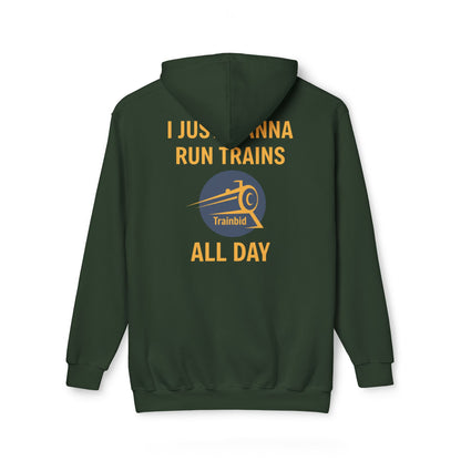 Run Trains All Day Train Enthusiast Unisex Hoodie, Perfect Gift for Train Lovers, Cozy Sweatshirt for All Occasions, Made in US, Buy More Trains [...]