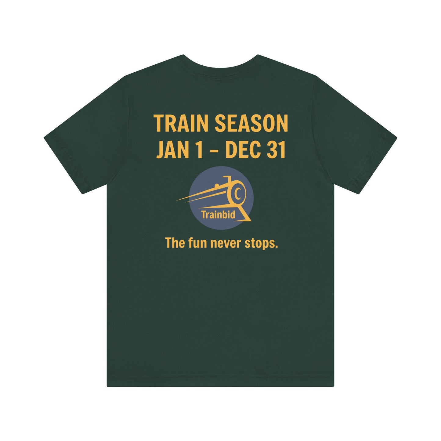 Train Enthusiast Tee, TRAIN SEASON, Unisex Short Sleeve Tee, Train Hobby Gift, Railroad Lover Apparel