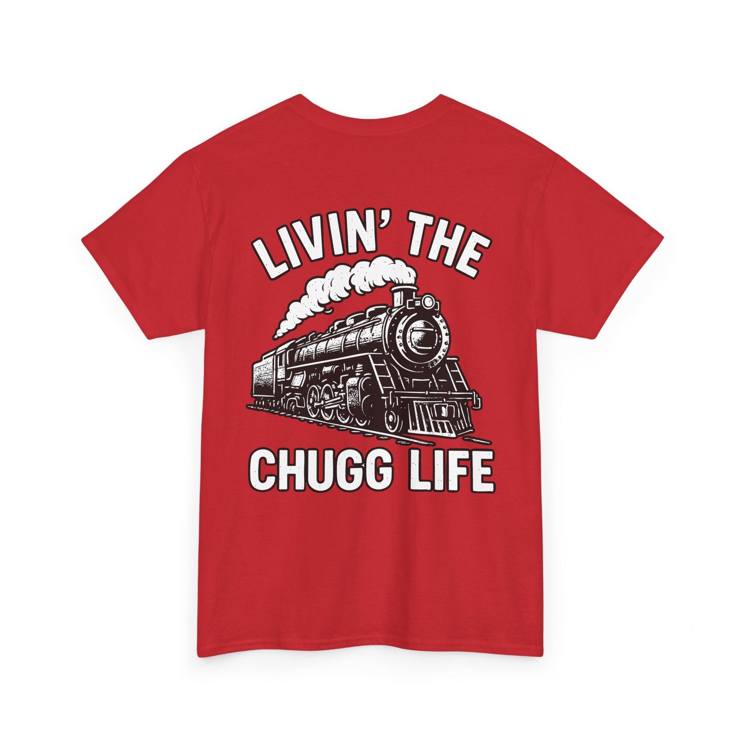 Choo Choo Train Lover Tee - Livin' the Chugg Life Shirt for Rail Fans, Vintage Train Sweatshirt, Gift for Father's Day, Casual [...]