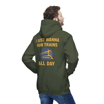 Run Trains All Day Train Enthusiast Unisex Hoodie, Perfect Gift for Train Lovers, Cozy Sweatshirt for All Occasions, Made in US, Buy More Trains [...]