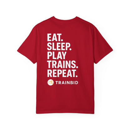 Eat Sleep Play Trains Repeat - Train Lover T-Shirt