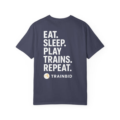 Eat Sleep Play Trains Repeat - Train Lover T-Shirt