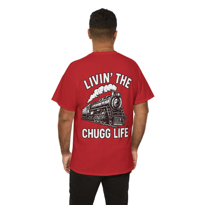Choo Choo Train Lover Tee - Livin' the Chugg Life Shirt for Rail Fans, Vintage Train Sweatshirt, Gift for Father's Day, Casual [...]