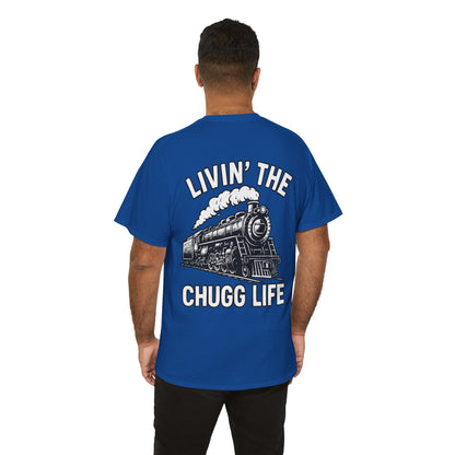 Choo Choo Train Lover Tee - Livin' the Chugg Life Shirt for Rail Fans, Vintage Train Sweatshirt, Gift for Father's Day, Casual [...]