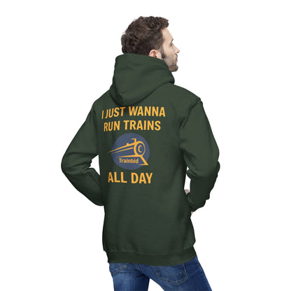 Run Trains All Day Train Enthusiast Unisex Hoodie, Perfect Gift for Train Lovers, Cozy Sweatshirt for All Occasions, Made in US, Buy More Trains [...]