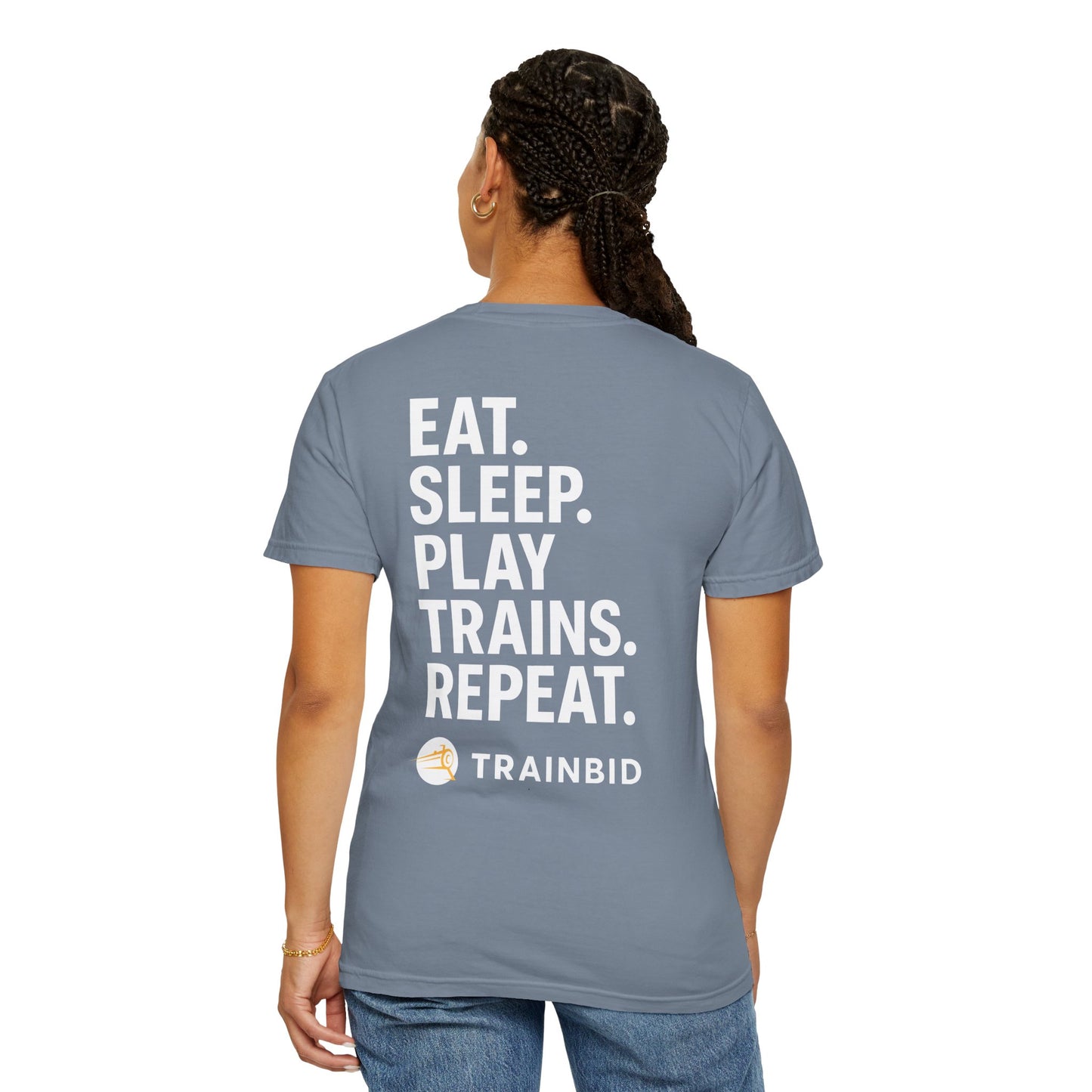 Eat Sleep Play Trains Repeat - Train Lover T-Shirt