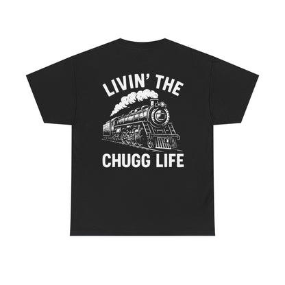 Choo Choo Train Lover Tee - Livin' the Chugg Life Shirt for Rail Fans, Vintage Train Sweatshirt, Gift for Father's Day, Casual [...]