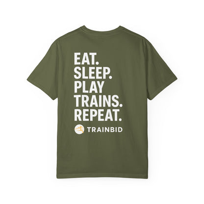 Eat Sleep Play Trains Repeat - Train Lover T-Shirt