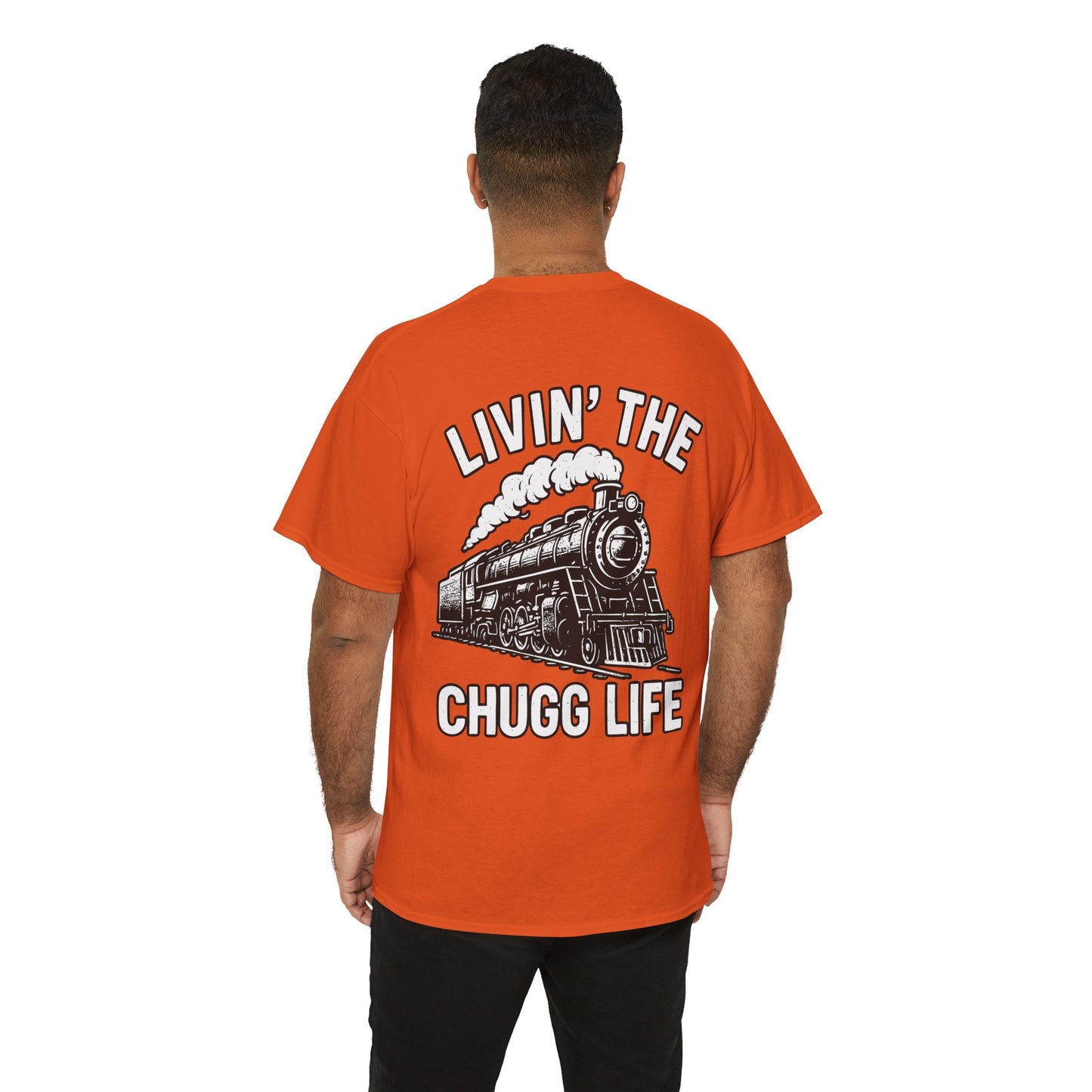 Choo Choo Train Lover Tee - Livin' the Chugg Life Shirt for Rail Fans, Vintage Train Sweatshirt, Gift for Father's Day, Casual [...]