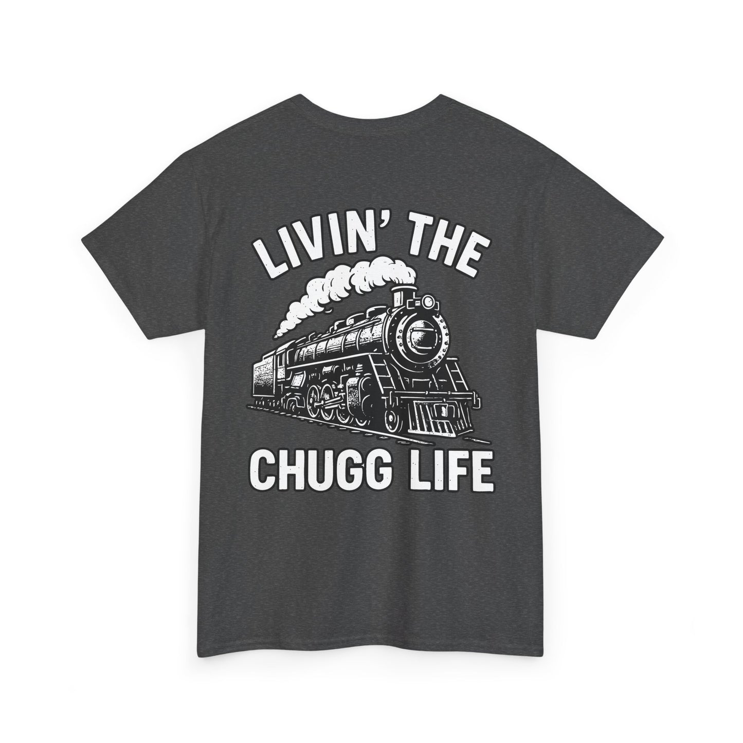 Choo Choo Train Lover Tee - Livin' the Chugg Life Shirt for Rail Fans, Vintage Train Sweatshirt, Gift for Father's Day, Casual [...]