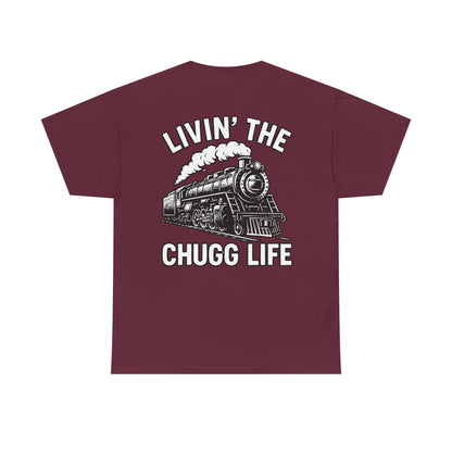 Choo Choo Train Lover Tee - Livin' the Chugg Life Shirt for Rail Fans, Vintage Train Sweatshirt, Gift for Father's Day, Casual [...]