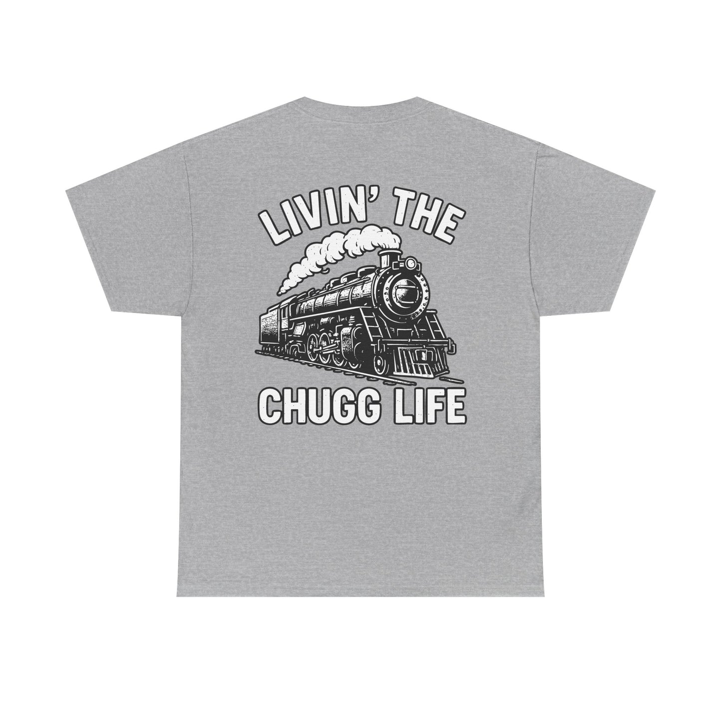 Choo Choo Train Lover Tee - Livin' the Chugg Life Shirt for Rail Fans, Vintage Train Sweatshirt, Gift for Father's Day, Casual [...]