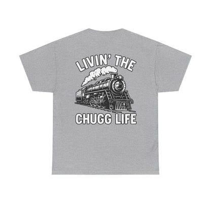 Choo Choo Train Lover Tee - Livin' the Chugg Life Shirt for Rail Fans, Vintage Train Sweatshirt, Gift for Father's Day, Casual [...]