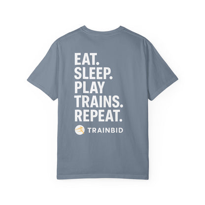 Eat Sleep Play Trains Repeat - Train Lover T-Shirt