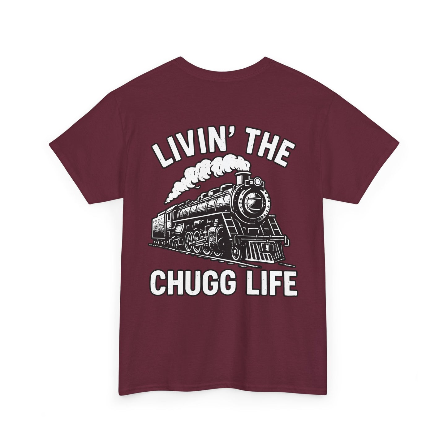 Choo Choo Train Lover Tee - Livin' the Chugg Life Shirt for Rail Fans, Vintage Train Sweatshirt, Gift for Father's Day, Casual [...]