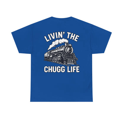 Choo Choo Train Lover Tee - Livin' the Chugg Life Shirt for Rail Fans, Vintage Train Sweatshirt, Gift for Father's Day, Casual [...]
