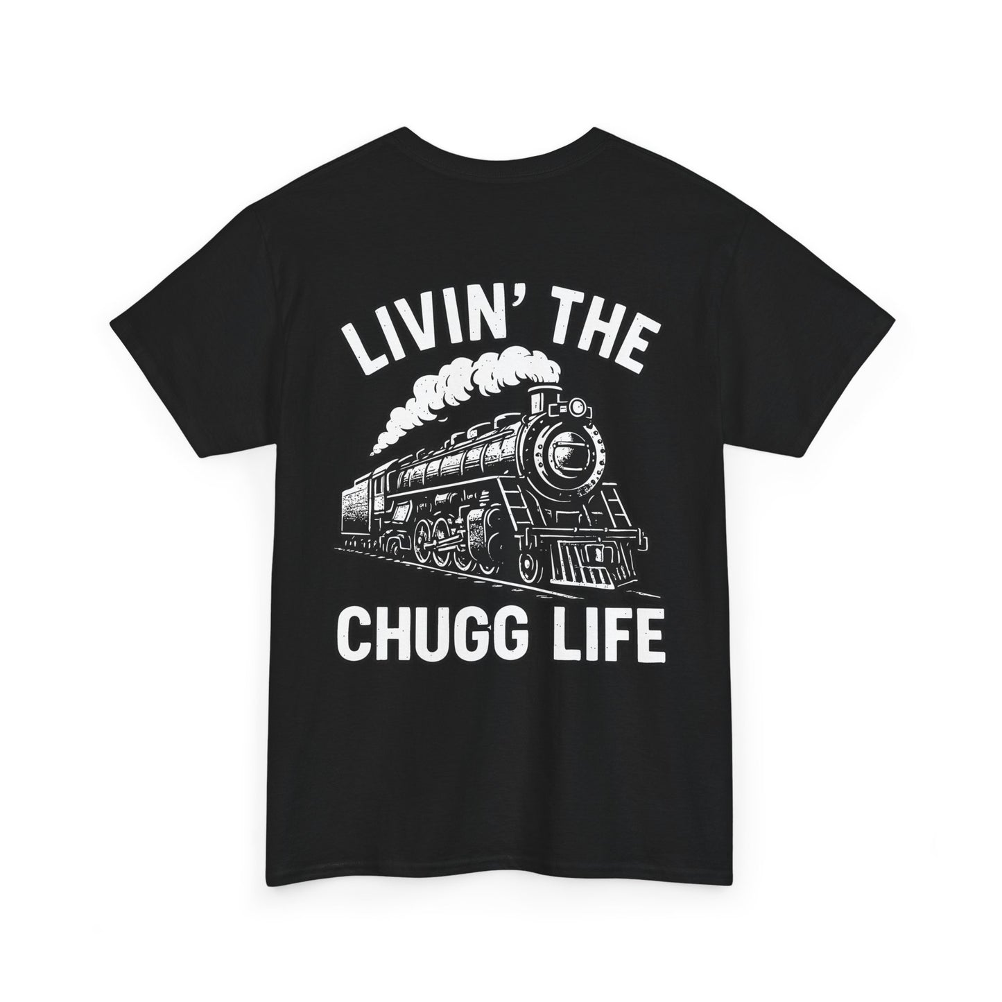 Choo Choo Train Lover Tee - Livin' the Chugg Life Shirt for Rail Fans, Vintage Train Sweatshirt, Gift for Father's Day, Casual [...]