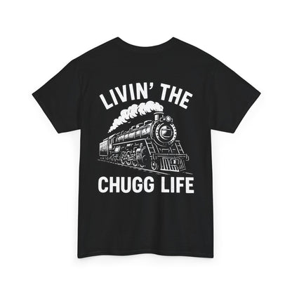 Choo Choo Train Lover Tee - Livin' the Chugg Life Shirt for Rail Fans, Vintage Train Sweatshirt, Gift for Father's Day, Casual [...]