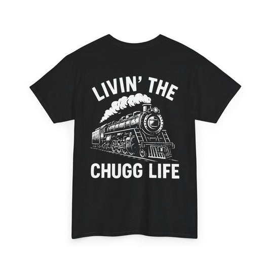 Choo Choo Train Lover Tee - Livin' the Chugg Life Shirt for Rail Fans, Vintage Train Sweatshirt, Gift for Father's Day, Casual [...]