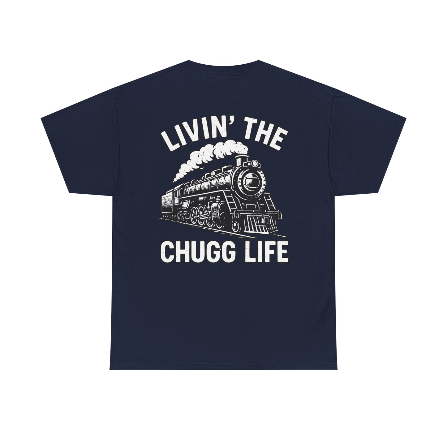Choo Choo Train Lover Tee - Livin' the Chugg Life Shirt for Rail Fans, Vintage Train Sweatshirt, Gift for Father's Day, Casual [...]
