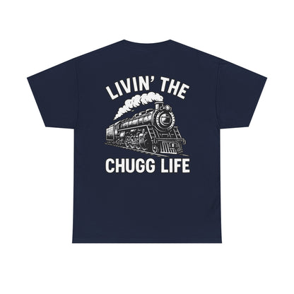 Choo Choo Train Lover Tee - Livin' the Chugg Life Shirt for Rail Fans, Vintage Train Sweatshirt, Gift for Father's Day, Casual [...]