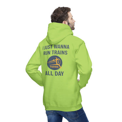 Run Trains All Day Train Enthusiast Unisex Hoodie, Perfect Gift for Train Lovers, Cozy Sweatshirt for All Occasions, Made in US, Buy More Trains [...]