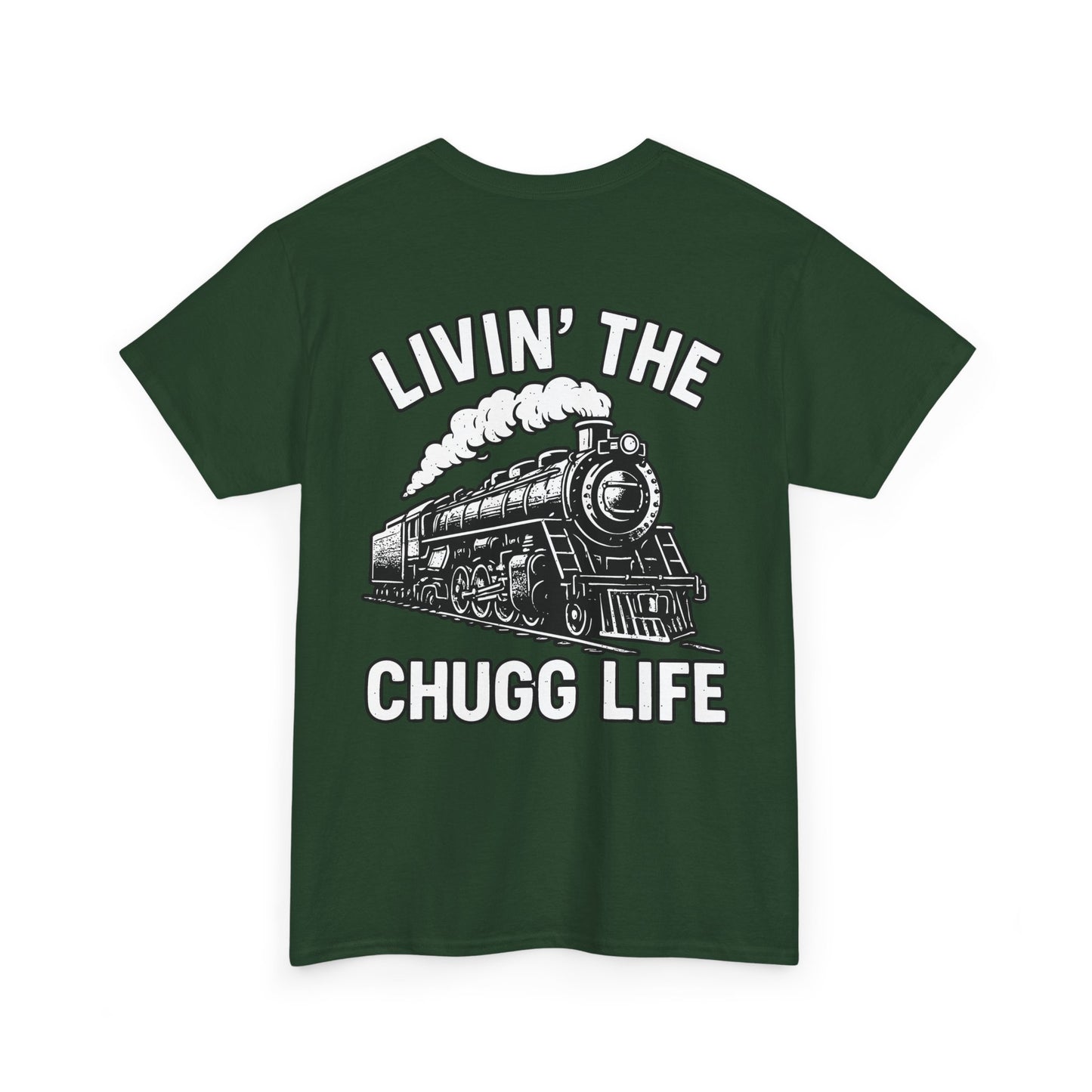 Choo Choo Train Lover Tee - Livin' the Chugg Life Shirt for Rail Fans, Vintage Train Sweatshirt, Gift for Father's Day, Casual [...]