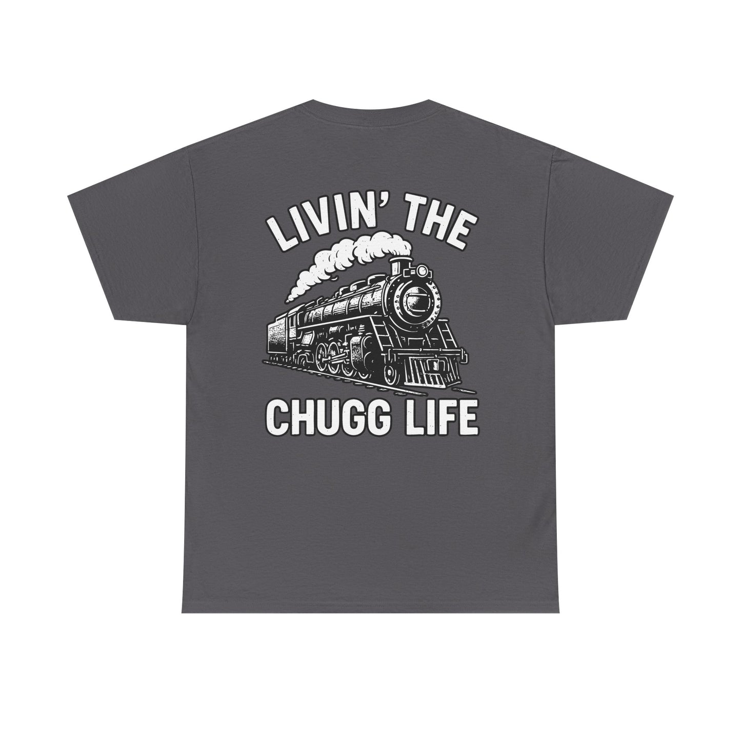 Choo Choo Train Lover Tee - Livin' the Chugg Life Shirt for Rail Fans, Vintage Train Sweatshirt, Gift for Father's Day, Casual [...]