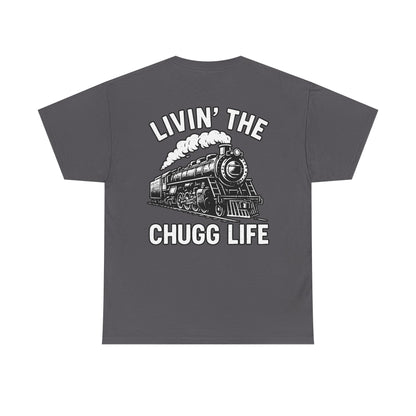 Choo Choo Train Lover Tee - Livin' the Chugg Life Shirt for Rail Fans, Vintage Train Sweatshirt, Gift for Father's Day, Casual [...]