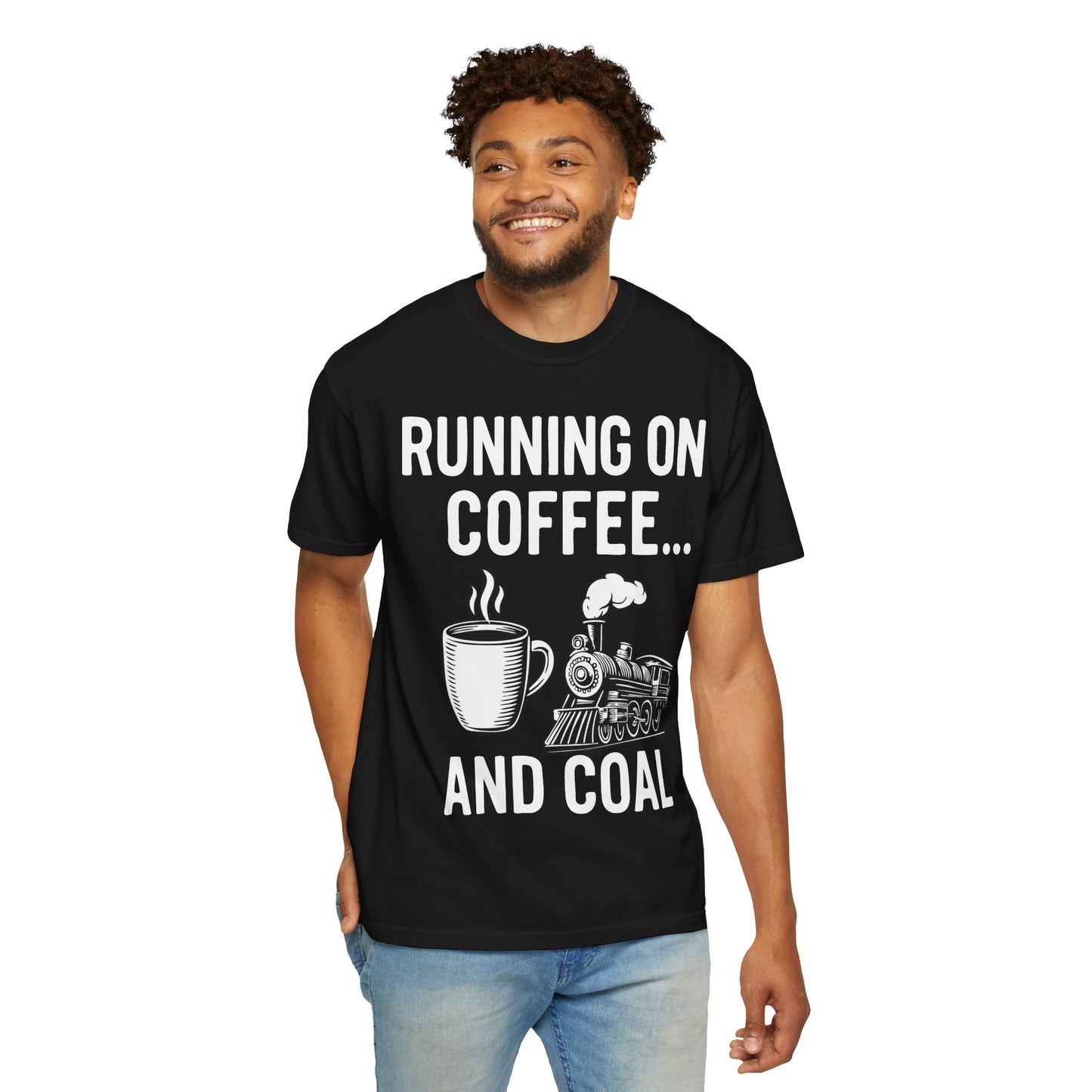 Coffee & Coal - Train and Coffee Enthusiast Tee - Unisex T-shirt