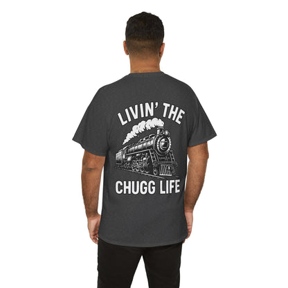 Choo Choo Train Lover Tee - Livin' the Chugg Life Shirt for Rail Fans, Vintage Train Sweatshirt, Gift for Father's Day, Casual [...]