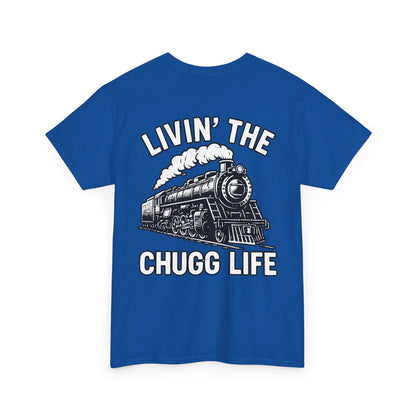Choo Choo Train Lover Tee - Livin' the Chugg Life Shirt for Rail Fans, Vintage Train Sweatshirt, Gift for Father's Day, Casual [...]