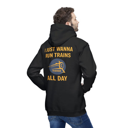 Run Trains All Day Train Enthusiast Unisex Hoodie, Perfect Gift for Train Lovers, Cozy Sweatshirt for All Occasions, Made in US, Buy More Trains [...]