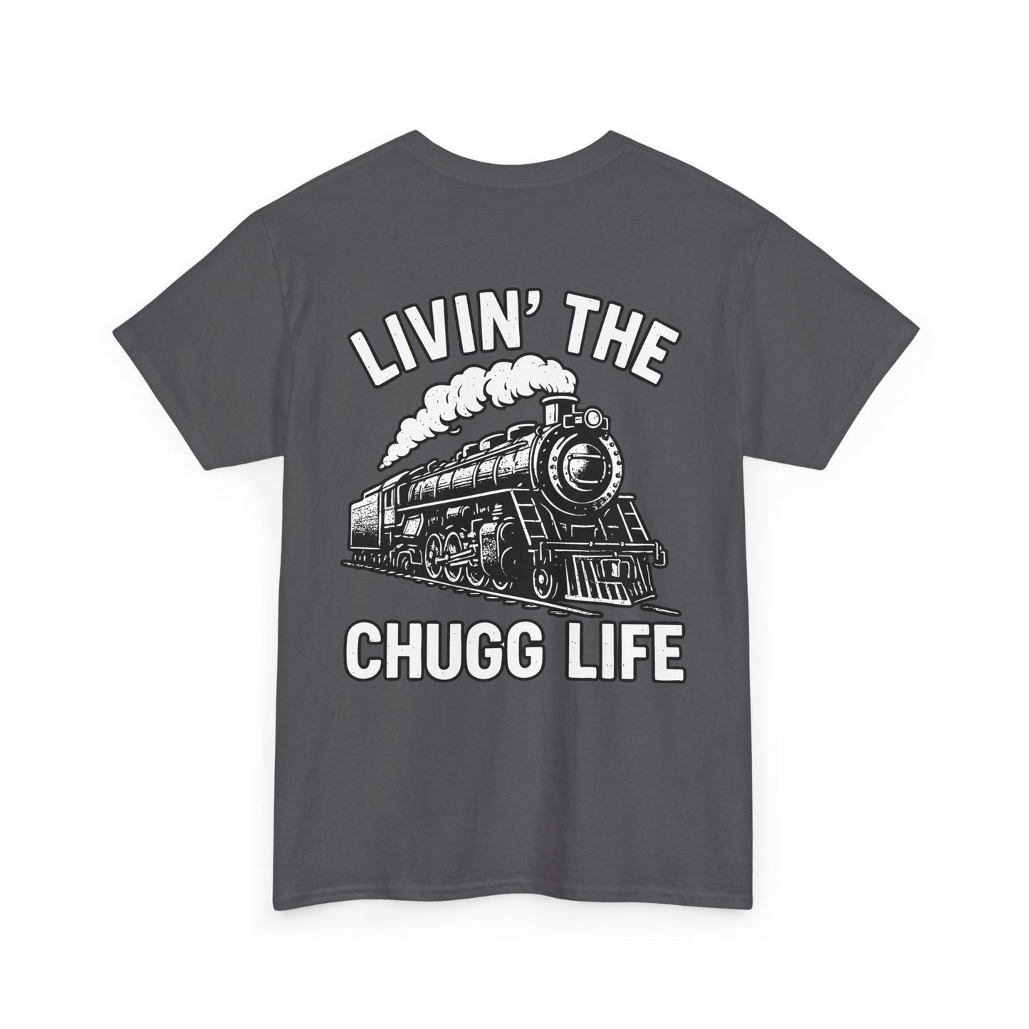 Choo Choo Train Lover Tee - Livin' the Chugg Life Shirt for Rail Fans, Vintage Train Sweatshirt, Gift for Father's Day, Casual [...]