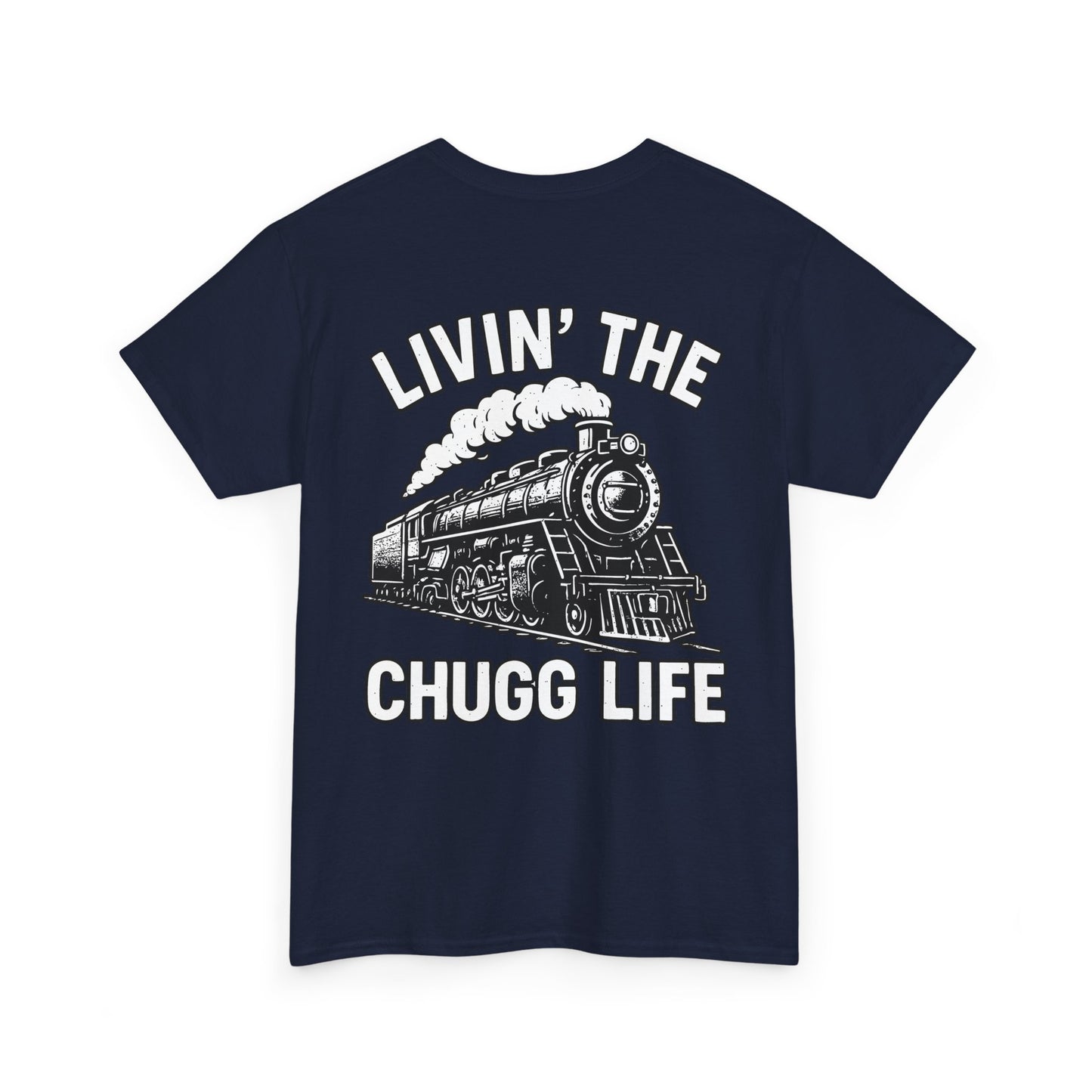 Choo Choo Train Lover Tee - Livin' the Chugg Life Shirt for Rail Fans, Vintage Train Sweatshirt, Gift for Father's Day, Casual [...]
