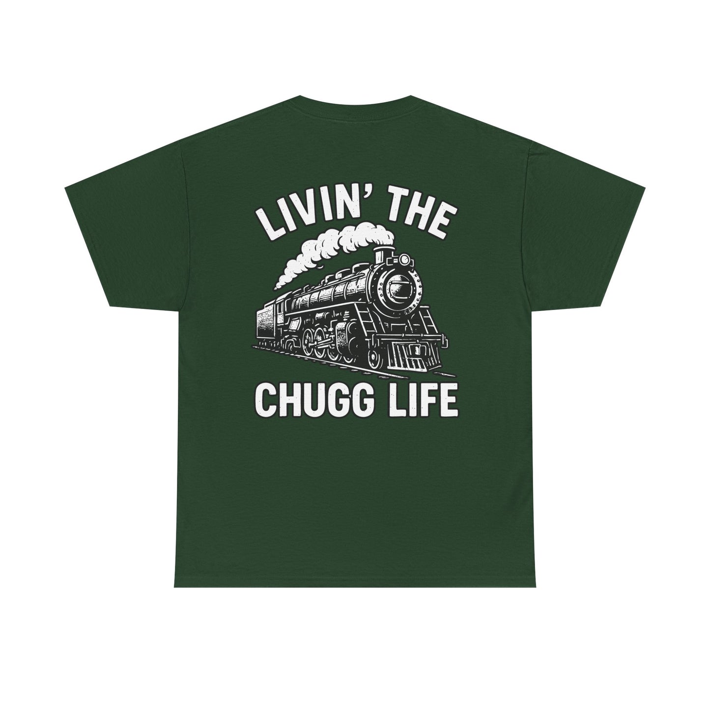 Choo Choo Train Lover Tee - Livin' the Chugg Life Shirt for Rail Fans, Vintage Train Sweatshirt, Gift for Father's Day, Casual [...]