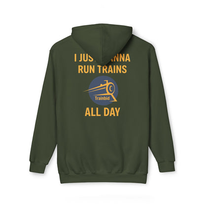 Run Trains All Day Train Enthusiast Unisex Hoodie, Perfect Gift for Train Lovers, Cozy Sweatshirt for All Occasions, Made in US, Buy More Trains [...]