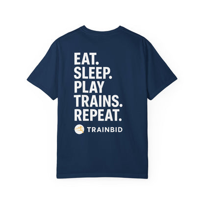 Eat Sleep Play Trains Repeat - Train Lover T-Shirt